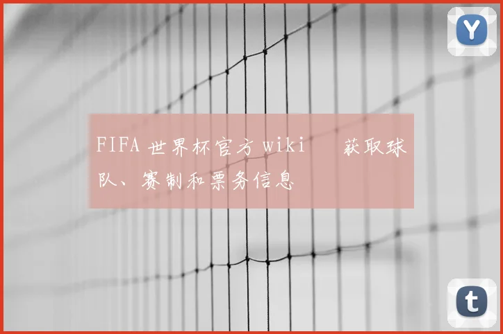 FIFA 世界杯官方 wiki – 获取球队、赛制和票务信息